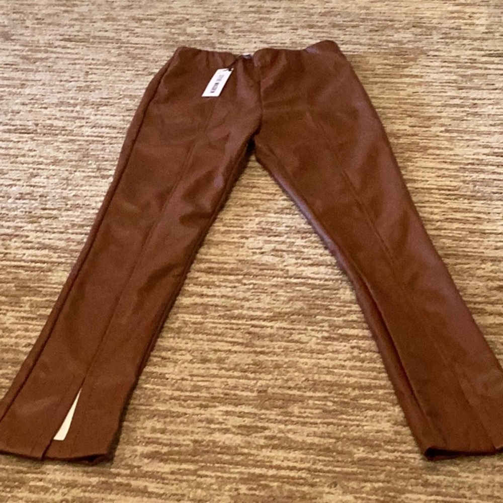 Faux leather pant